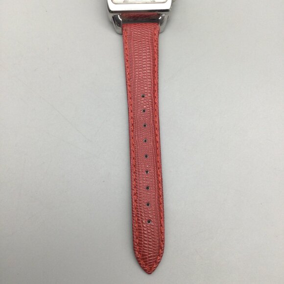 Coach Boyfriend Watch Women 32mm Silver Tone Day Date Red Leather New Battery main image 11